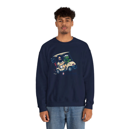 Grateful Dead - Joy Ridin' Jerry and The Bear | Life is dead. Crewneck Sweatshirt - StealieShop